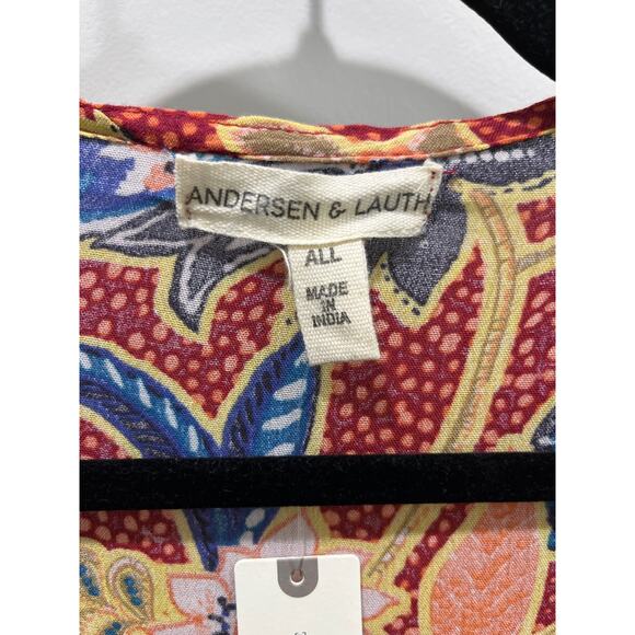 NEW Anthropologie Andersen & Lauth Red Astrid Kimono Bohemian Style Sz O/S - Picture 8 of 11